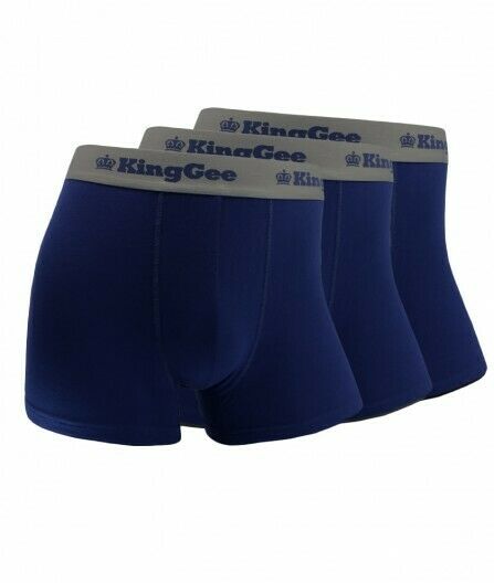 KingGee Mens Bamboo Work Trunk 3 Pack Superior Jocks Comfort Breathable K19005