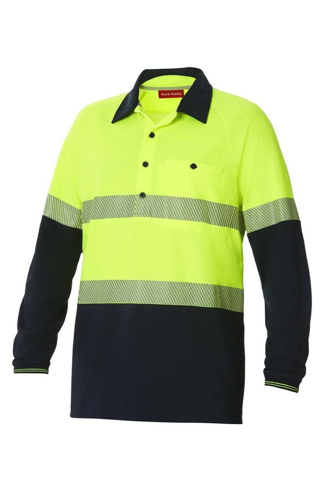 Hard Yakka Koolgear Hi-Vis 2 Tone Vented Tape Long Sleeve Work Shirt Y11379