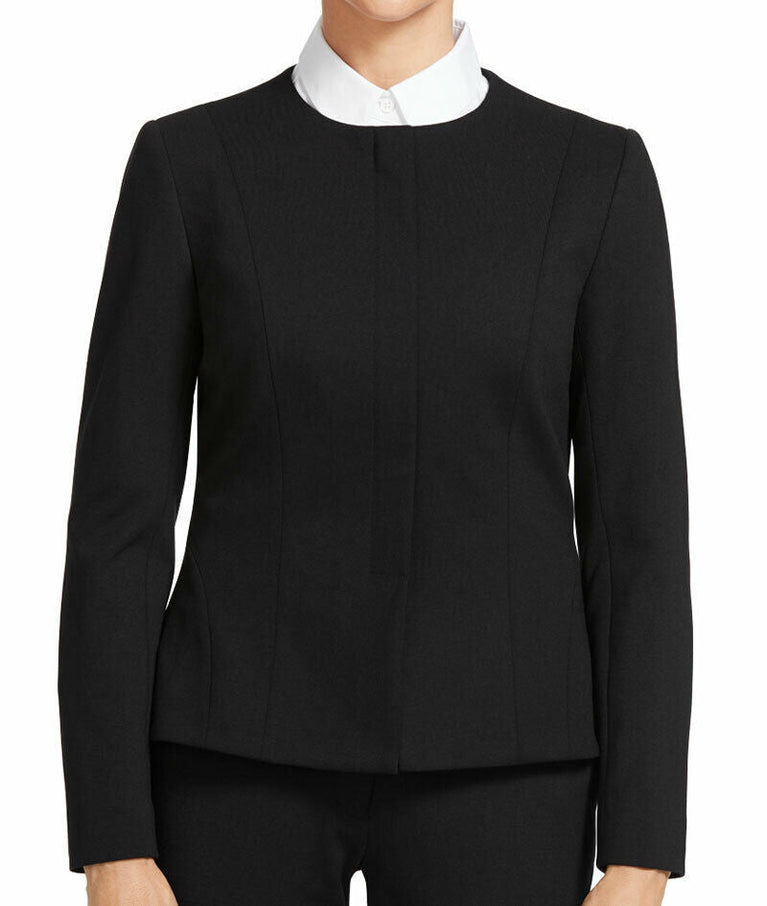 NNT Womens Formal Ponte Jacket Collarless Concealed t Zip  Business Coat CAT1E3