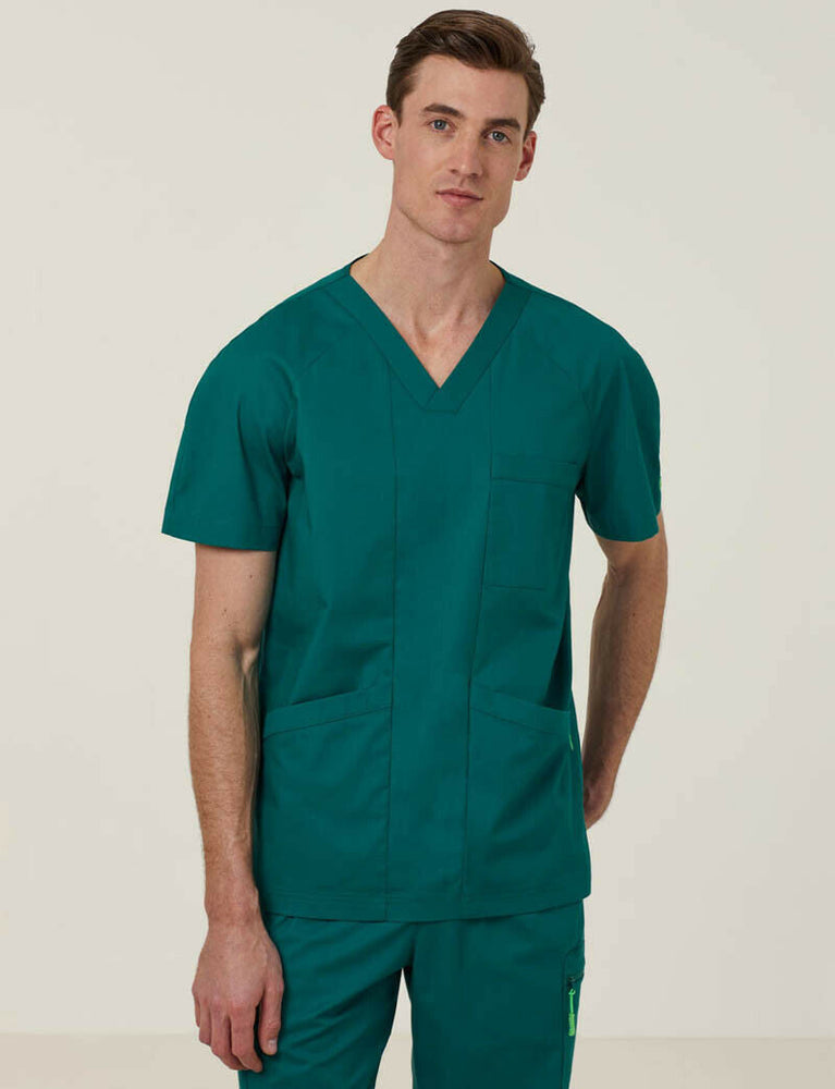 NNT Uniform Mens Next Gen Anti Bacterial Carl Scrub Top V-neck Nurse Work CATRFV