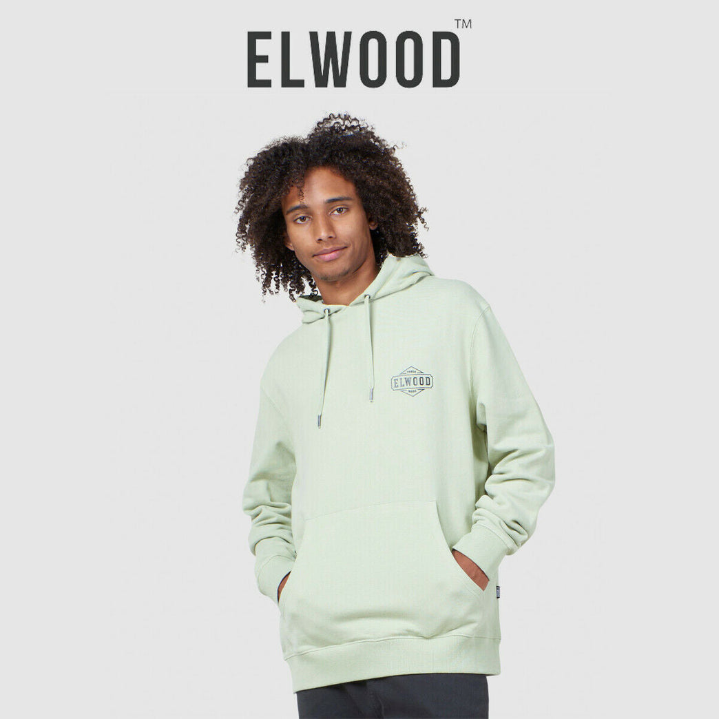 Mens Elwood Woodstock Hoodie Pullover Cotton Fleece Logo Print Vintage E13214