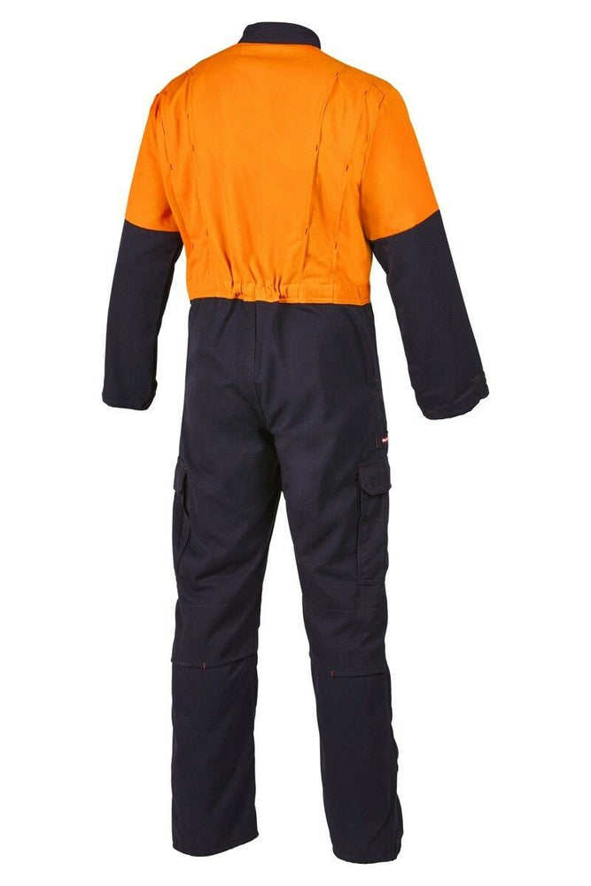 Mens Hard Yakka Protect Hi-Vis 2 Tone Tecasafe Plus Coverall Safety FR Y00302