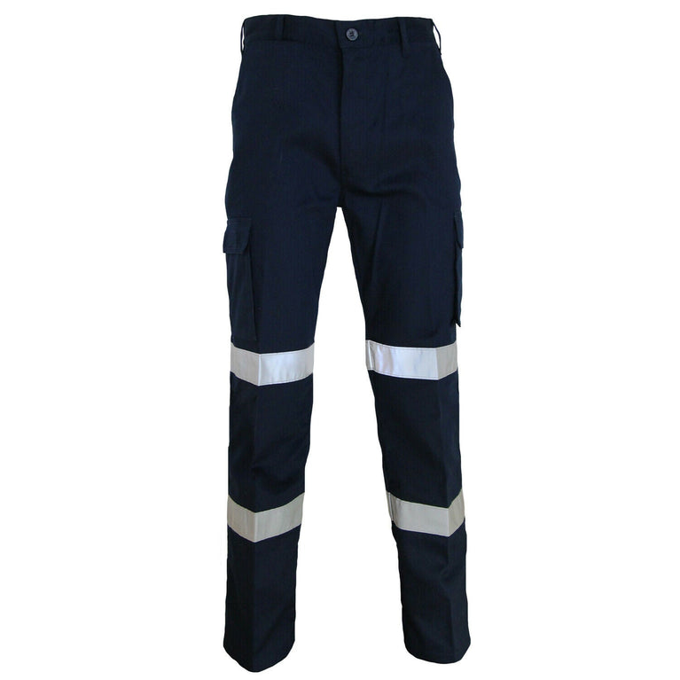 DNC Workwear Mens L/W CTN Biomotion Taped Pants Flame Retardant Work 3362