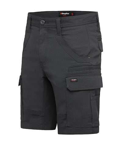 KingGee Mens Tradies Stretch Cargo Shorts Tough Work Safety Utility Comfy K69870