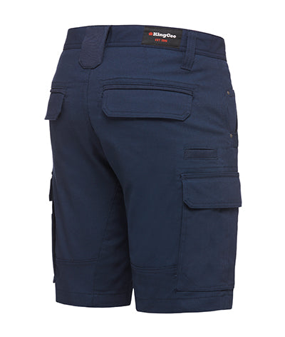 KingGee Mens Tradies Stretch Cargo Shorts Tough Work Safety Utility Comfy K69870