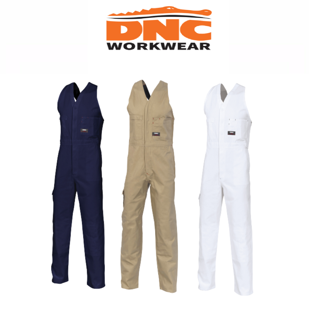 DNC Workwear Mens Cotton Drill Action Back Overall Flame Retardant Work 3121