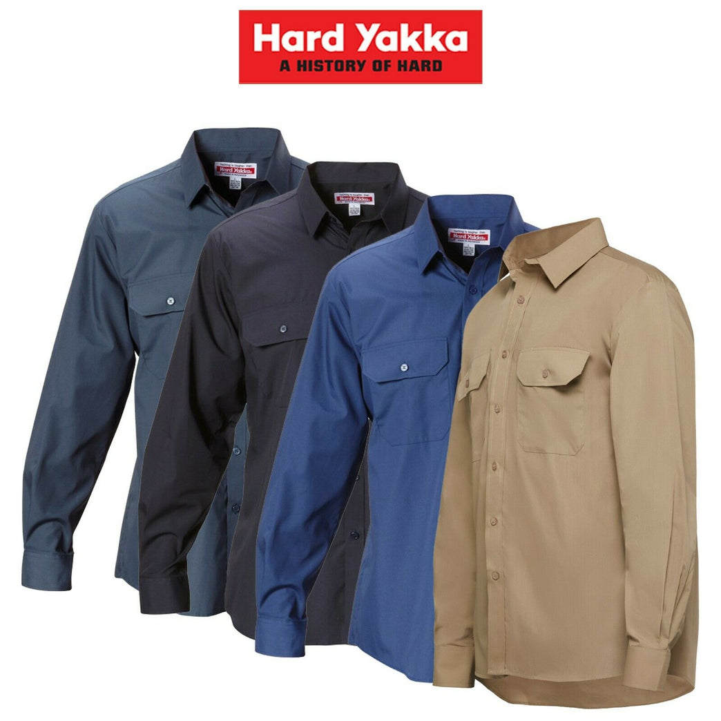 Hard Yakka Permanent Press Shirt Long Sleeve Business Lightweight Y07590