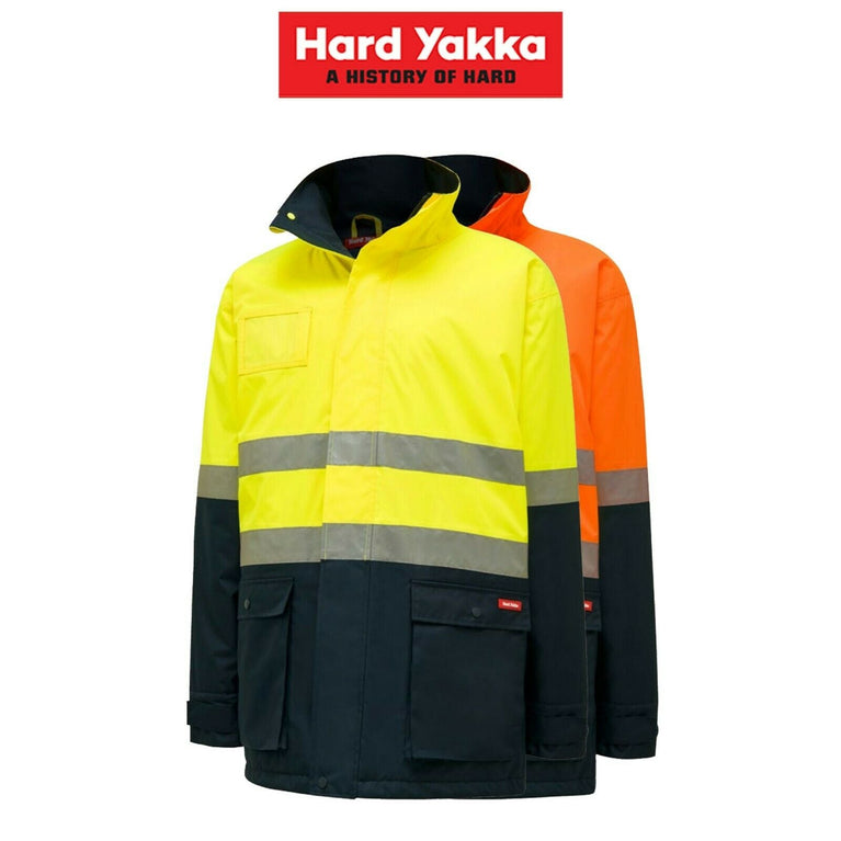 Hard Yakka Core Bomber Jacket Hi-Vis Taped Quilted Waterproof Y06685