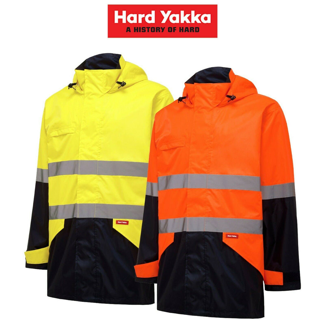 SALE! Hard Yakka Lightweight Shell Jacket Hi-Vis Safety Taped Waterproof Y06830