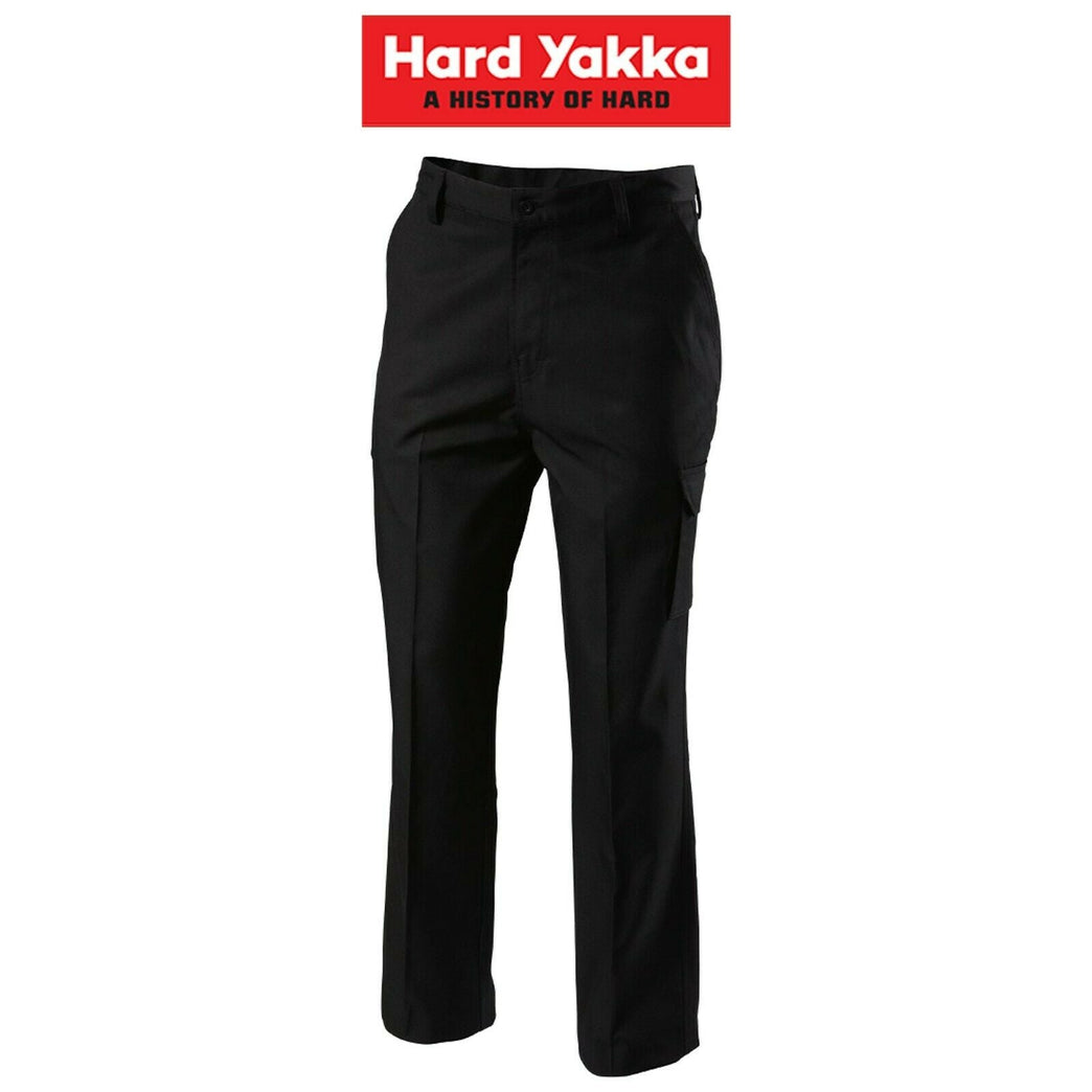 Mens Hard Yakka Cargo Pants Work Permanent Press Gen Y Phone Pocket Job Y02590