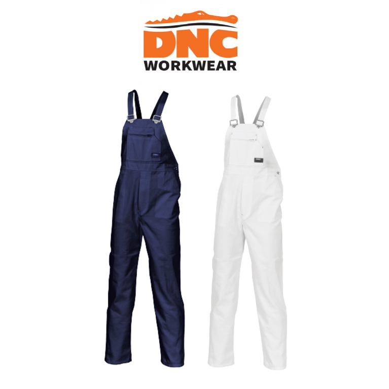 DNC Workwear Mens Cotton Drill Bib And Brace Overall Flame Retardant Work 3111