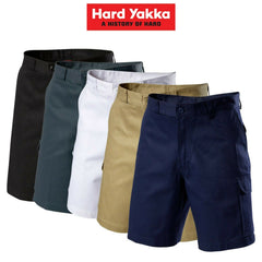 Hard Yakka Generation Gen Y Cotton Cargo Drill Shorts Work Tough Y05500