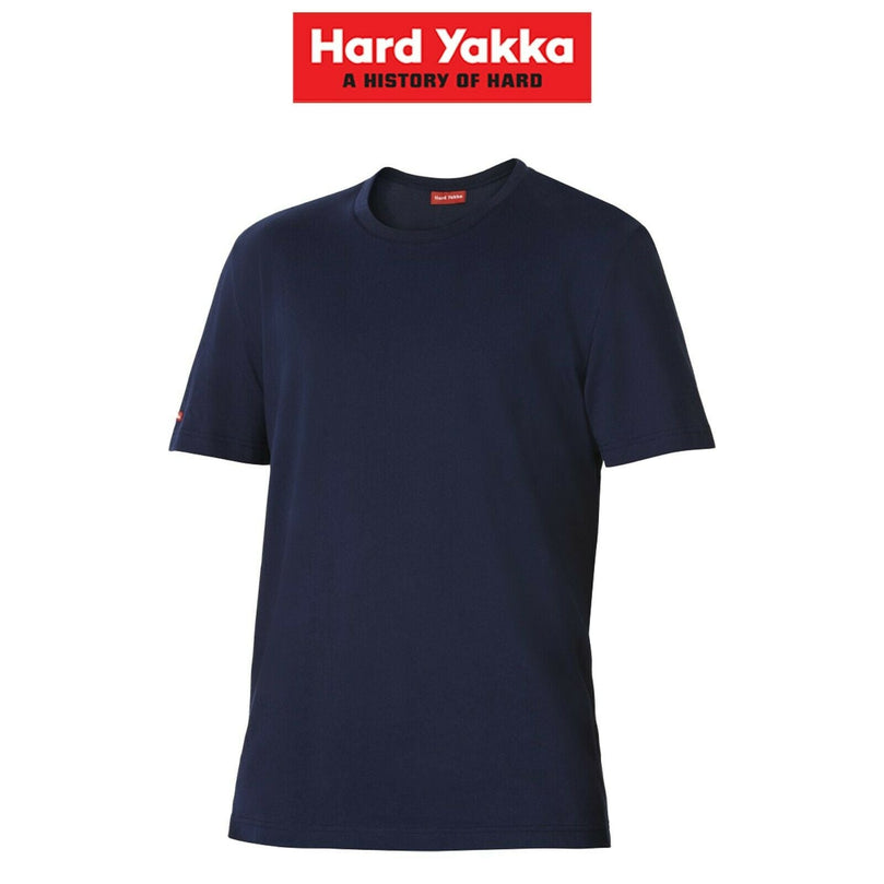 Hard Yakka Casual Crew Neck Short Sleeve Tee T-Shirt Top Cotton Y11363