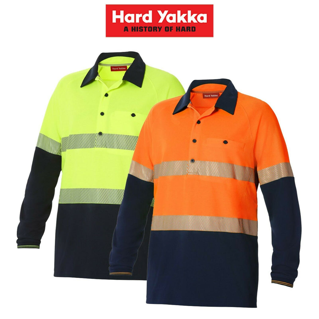 Hard Yakka Koolgear Hi-Vis 2 Tone Vented Tape Long Sleeve Work Shirt Y11379