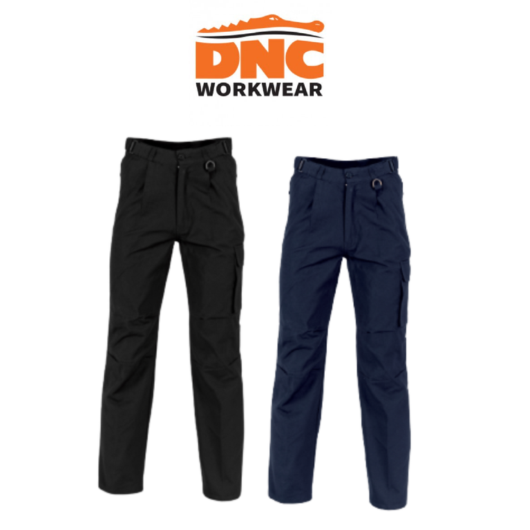 DNC Workwear Mens Mens P/V Pleat Front Pants Flame Retardant Work Comfort 4502